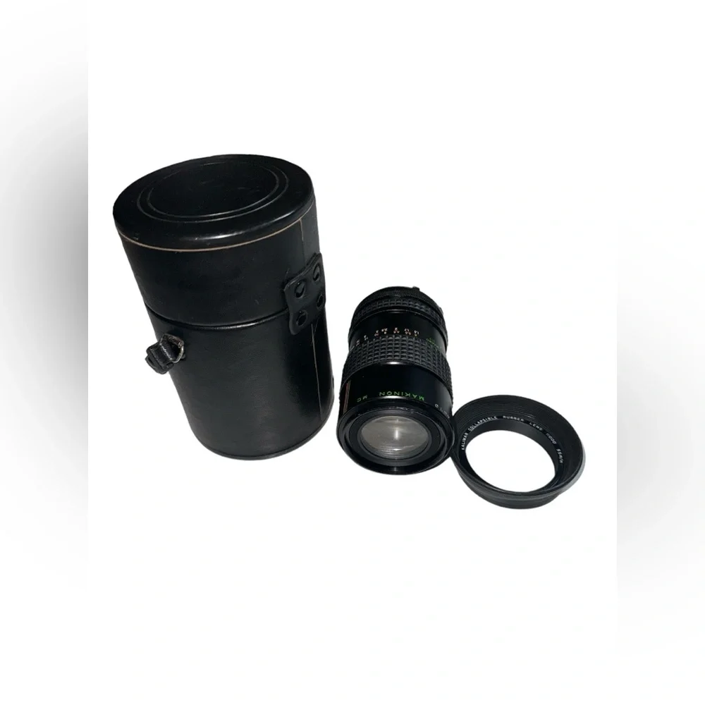 🔥 Auto Makinon MC Zoom 55mm f/4.5 f=75mm-150mm Japanese Lens W/ Hood & Case 🔥